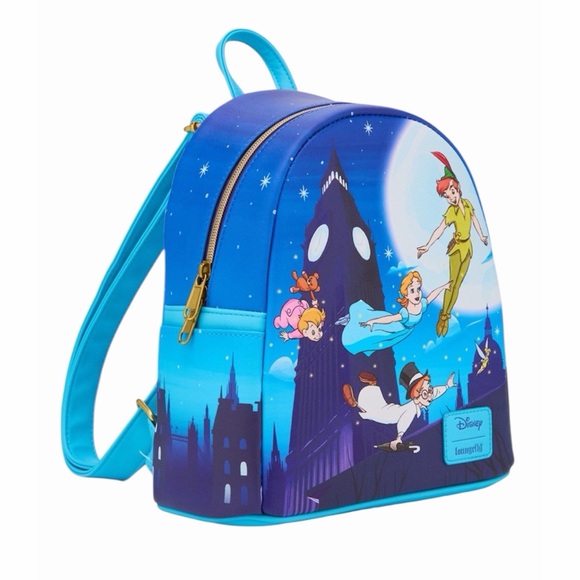 NEW Loungefly Disney Peter Pan Night Flight Mini Backpack - Picture 2 of 4